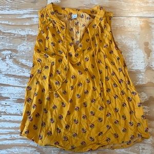 Yellow floral Old Navy summer tank top